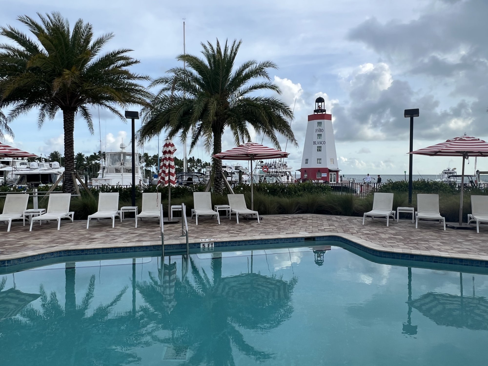 Marina pool with lighthouse, Florida