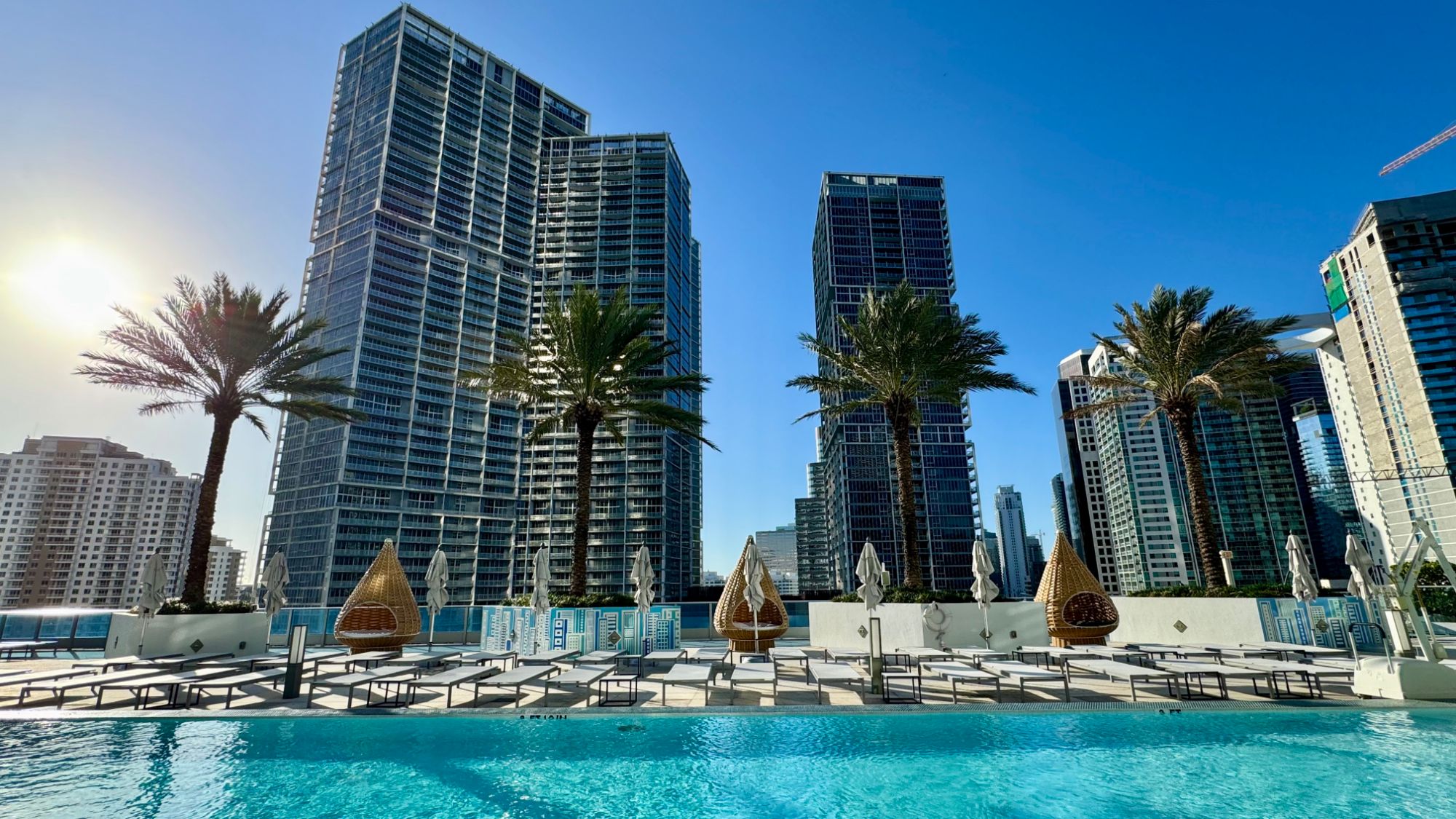 Miami Brickell rooftop pool
